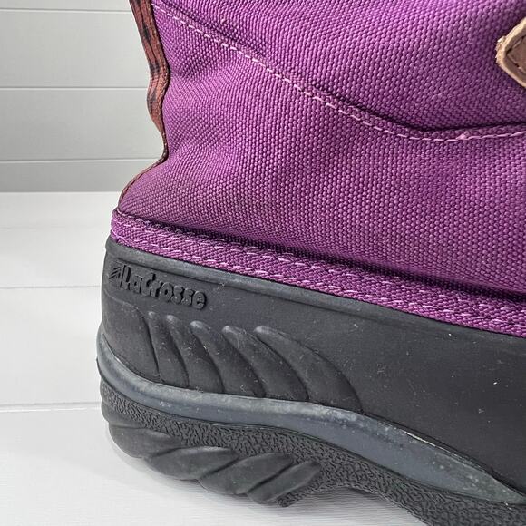 Lacrosse women’s winter boots size 5 Purple black Lace up - Picture 7 of 10